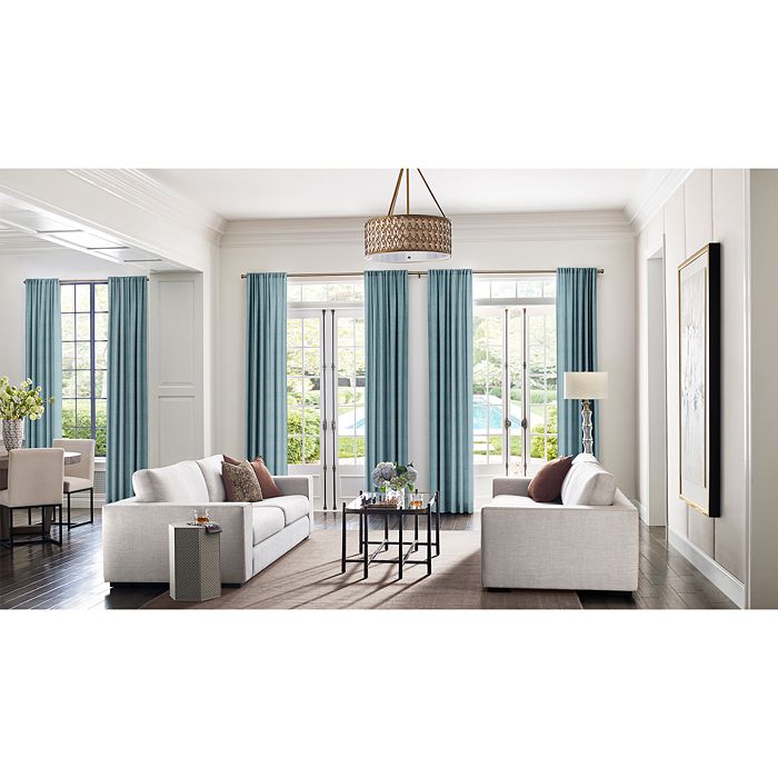 Shop Sunbrella Durant Light Filtering 3-in-1 Single Curtain Panel, 50 X 96 In Turquoise