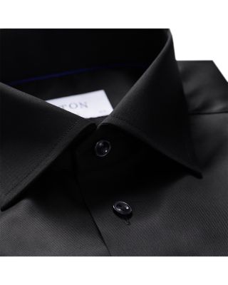 Classic Black Twill Dress Shirt