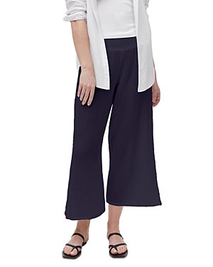 Michael Stars Medina Smocked Waist Wide Leg Pants In Admiral