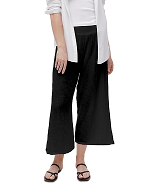 Michael Stars Medina Smocked Waist Wide Leg Pants In Black