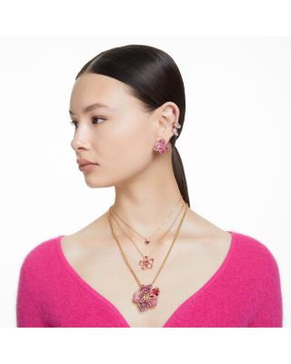 Idyllia Flower Crystal Pendant Necklace, 15-17"