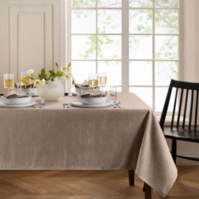 Continental Solid Texture Water and Stain Resistant Tablecloth, 60" x 102"