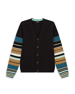 PS BY PAUL SMITH STRIPED SLEEVE CARDIGAN