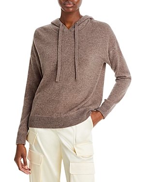 C By Bloomingdale's Cashmere Pullover Cashmere Hoodie - 100% Exclusive In Heather Rye Sesame