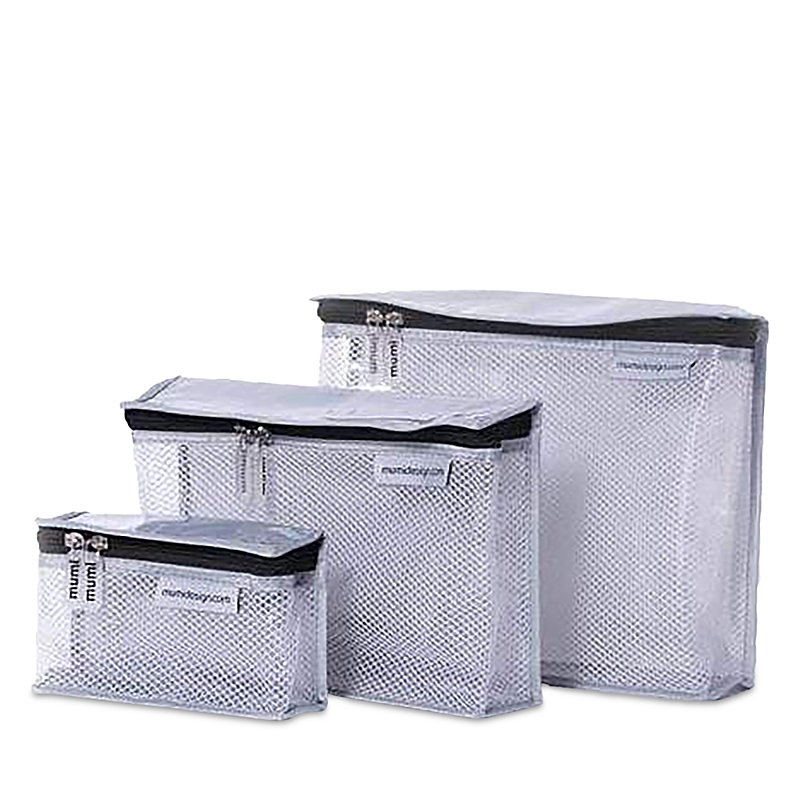 Mumi Toiletry Cubes, Set Of 3 In Black
