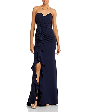 Cinq À Sept Cinq A Sept Hyde Strapless Gown In Navy