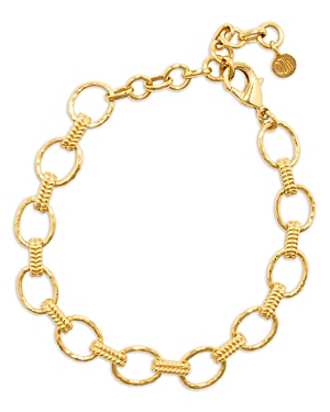 Capucine De Wulf Cleopatra Hammered Small Link Bracelet In Gold
