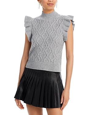 Aqua Cashmere Diamond Knit Cashmere Sweater - 100% Exclusive In Light Grey