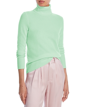 Shop Aqua Cashmere Turtleneck Cashmere Sweater - 100% Exclusive In Mint