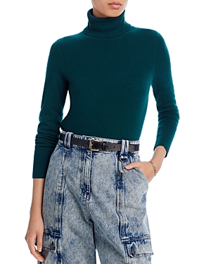 Aqua Cashmere Turtleneck Cashmere Sweater - 100% Exclusive In Forest