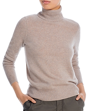 Aqua Cashmere Turtleneck Cashmere Sweater - 100% Exclusive In Wheat