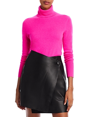 Aqua Cashmere Turtleneck Cashmere Sweater - 100% Exclusive In Neon Pink