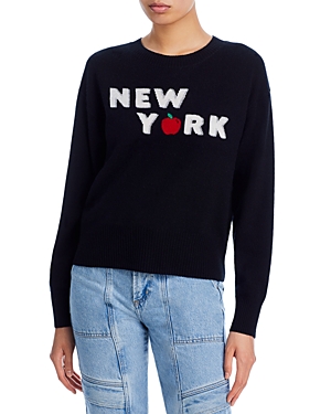 Aqua Cashmere New York Apple Intarsia Crewneck Cashmere Sweater - 100% Exclusive