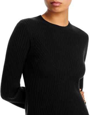 100% Cashmere Contour Ribbed Mini Dress - Exclusive