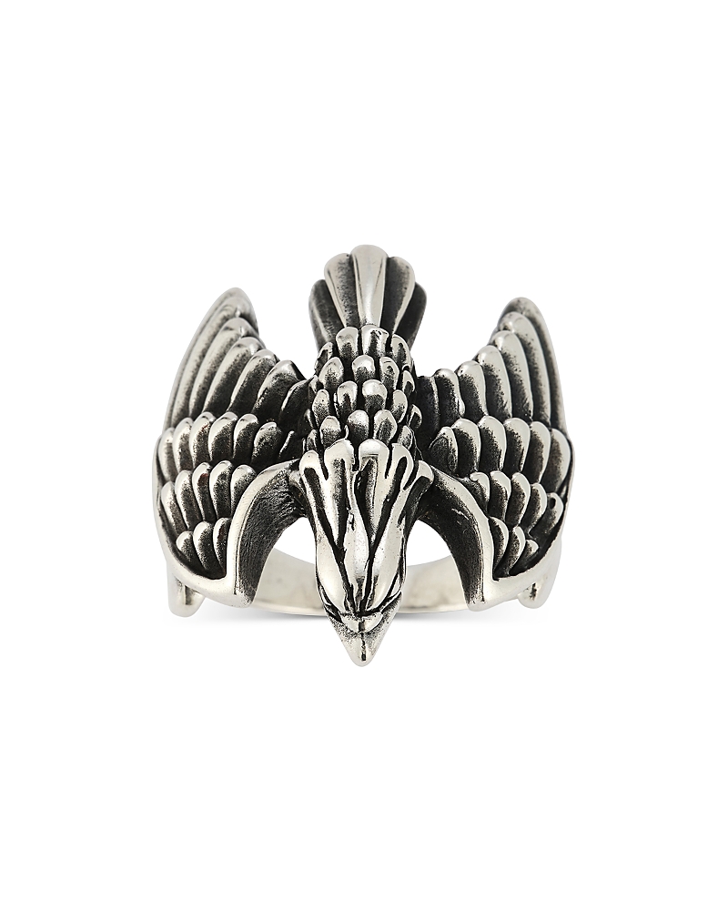 Milanesi And Co Sterling Silver Oxidized Eagle Ring In Silver