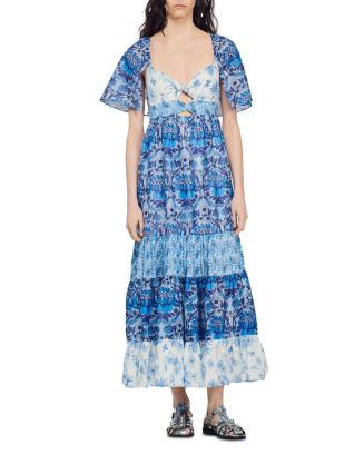 Sandro Topaze V Neck Dress | Bloomingdale's