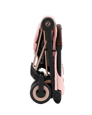 COYA Compact Lightweight Travel Ready Stroller in Rose Gold 