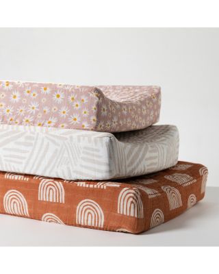 Quilted Changing Pad Cover in GOTS Certified Organic Muslin Cotton