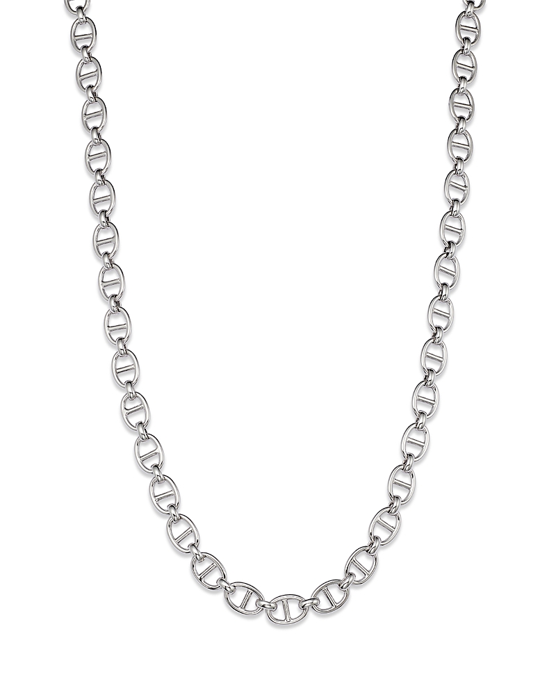 Alberto Amati 14k White Gold Flat Mariner Link Chain Necklace, 18 In White