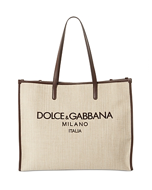 Dolce & Gabbana Logo Tote Bag In Sand