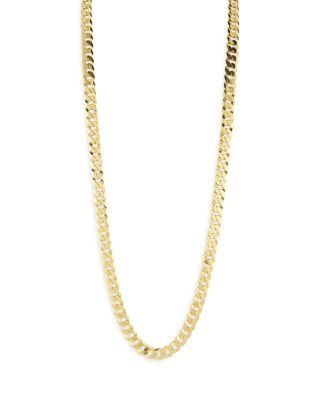 Milanesi And Co - 18K Gold Plated Sterling Silver Curb Chain Necklace 7mm, 22"