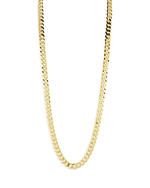 18K Gold Plated Sterling Silver Curb Chain Necklace 7mm, 20