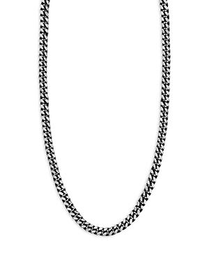 Oxidized Sterling Silver Curb Chain Necklace, 20