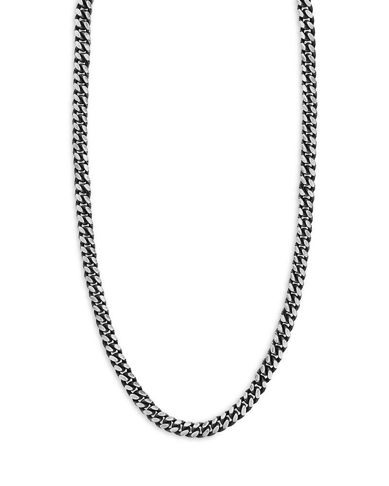 Milanesi And Co Oxidized Sterling Silver Curb Chain Necklace, 20