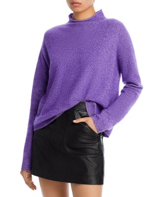 AQUA - Mock Neck Brushed Cashmere Sweater - Exclusive
