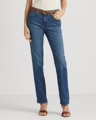 Mid-Rise Straight Jeans in Ocean Blue