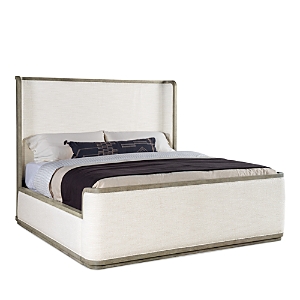 Hooker Furniture Linville Falls Boone King Upholstered Shelter Bed In Cream