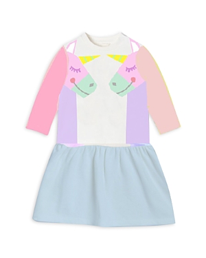 STELLA MCCARTNEY STELLA MCCARTNEY GIRLS' UNICORN COLOR BLOCKED DRESS - BABY