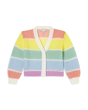 Stella Mccartney Striped Knitted Cardigan In Multi