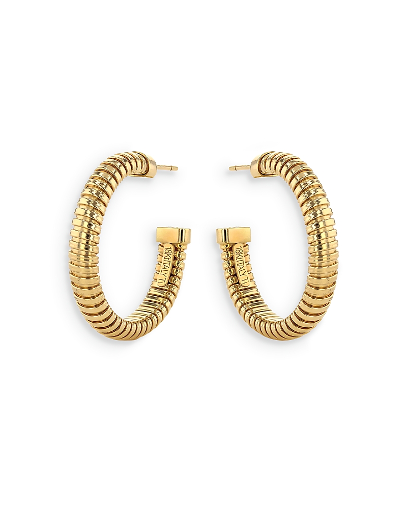 Alberto Milani 18k Yellow Gold Via Bagutta Tubogas Small Hoop Earrings In Gold