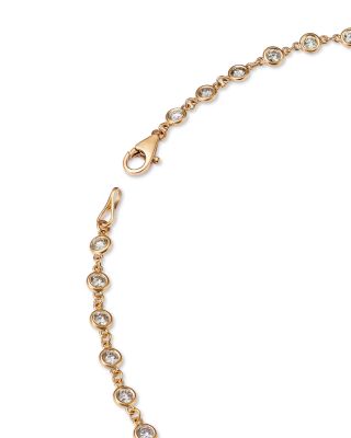Diamond Station Tennis Necklace in 14K Yellow Gold, 3.60 tcw 