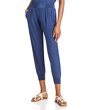 Atm Anthony Thomas Melillo Pleated-front Silk Jogger Pants In True Navy
