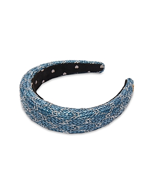 Lele Sadoughi Alice Raffia Headband In Sparkling Navy