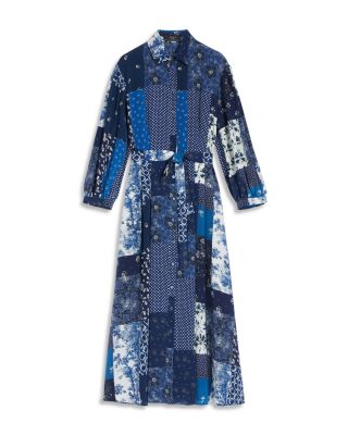 weekend max mara silk dress Weekend Max Mara | Woman - Printed silk crpe de Chine dress - Navy