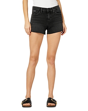 Hudson Gemma Mid-rise Short Jet Black Jean In Jet Black