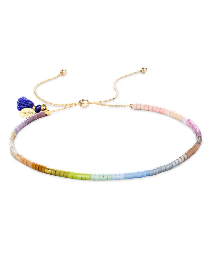 Shashi Sam Beaded Slider Bracelet in 14K Gold Plated Sterling