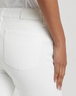 Mid Rise Straight Jeans in White