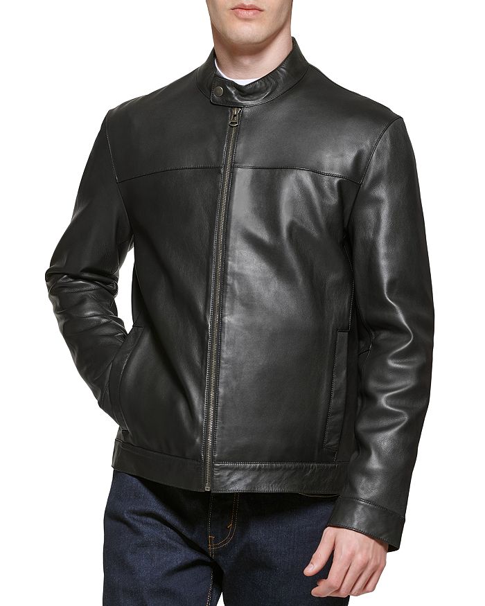 Cole Haan Bonded Leather Moto Jacket | Bloomingdale's