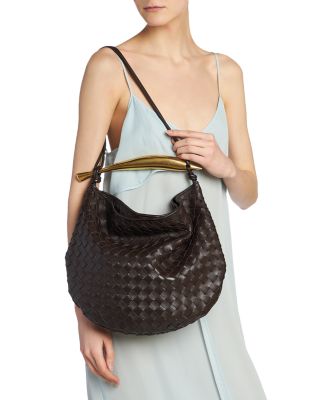 Medium Sardine Intrecciato Leather Shoulder Bag