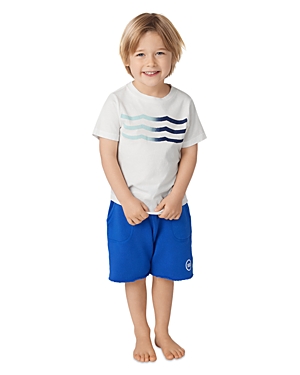 Sol Angeles Unisex Ombre Waves Graphic Tee - Little Kid, Big Kid In White