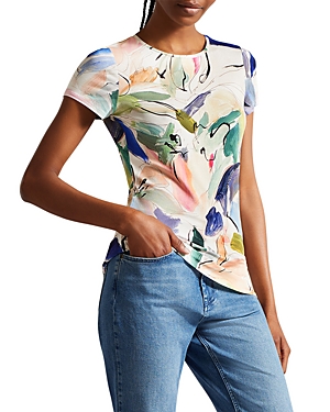 TED BAKER ELEHNA PRINTED FITTED TEE