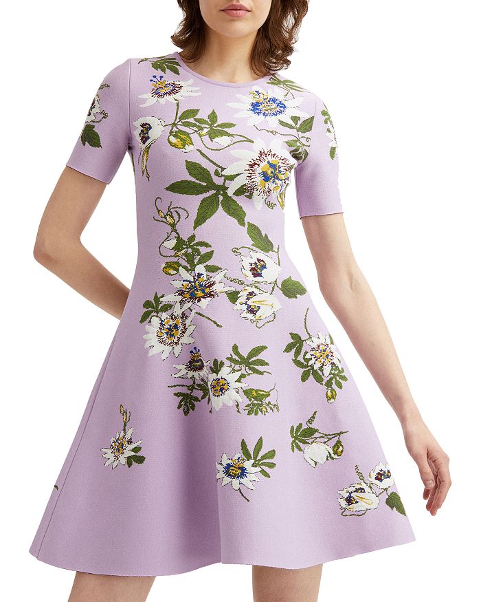 Oscar de la Renta Passionfruit Flower Dress Bloomingdale's