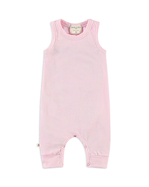 Shop Paigelauren Unisex Ultra Light French Terry Burn Out Tank Whim-zzz Romper - Baby In Pink