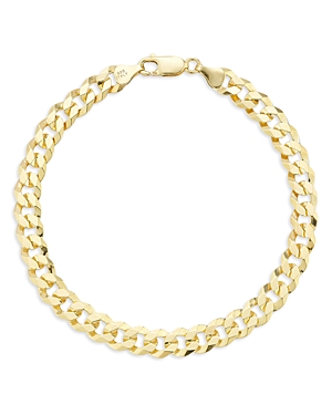 Men's 18K Gold Vermeil 7mm Curb Chain Bracelet