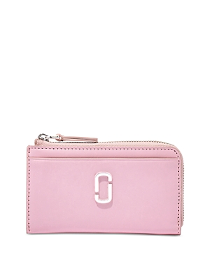 Marc Jacobs The J Marc Top Zip Wallet In Bubblegum/nickel