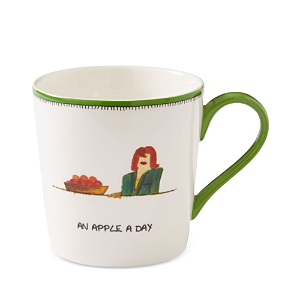 SPODE KIT KEMP BY SPODE DOODLES APPLE A DAY MUG